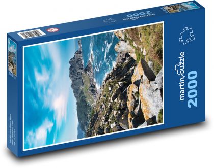 Morze - skały, plaża - Puzzle 2000 elementów, rozmiar 90x60 cm