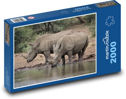 Nashorn - Tier, Afrika - Puzzle - 2000 Teile