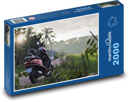 Scooter- city, sunset - Puzzle 2000 pieces, size 90x60 cm 