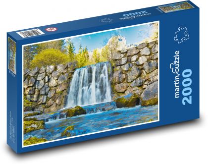Vodopád - příroda, voda - Puzzle 2000 dílků, rozměr 90x60 cm
