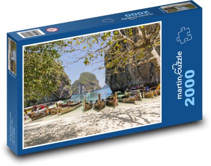 Lodě - Asie, Thajsko - Puzzle 2000 dílků, rozměr 90x60 cm