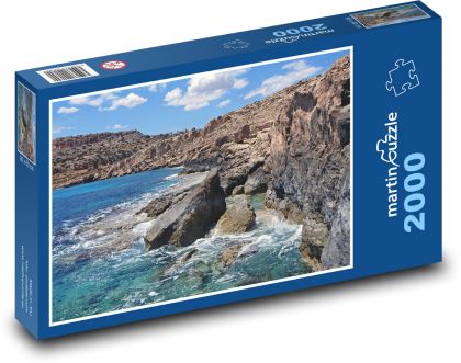 Cape greco - Cyprus, more - Puzzle 2000 dielikov, rozmer 90x60 cm 