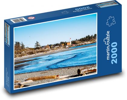 Oceán - maják, pláž - puzzle 2000 dílků