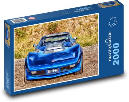 Športové auto, auto - Puzzle 2000 dielikov, rozmer 90x60 cm 