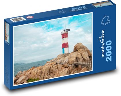 Lighthouse - Vietnam, sea - Puzzle 2000 pieces, size 90x60 cm 