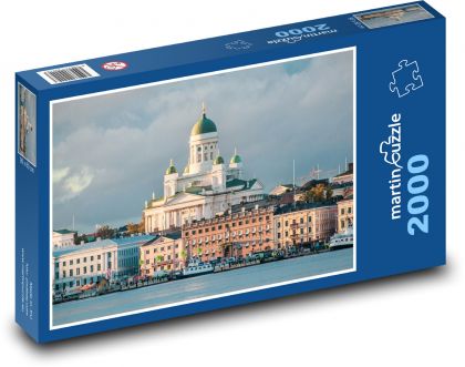 Helsinská katedrála - město, kostel - Puzzle 2000 dílků, rozměr 90x60 cm