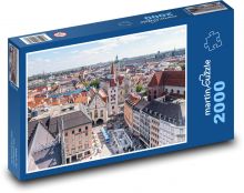 Monachium - Marienplatz, Urząd Miasta Puzzle 2000 elementów - 90x60 cm