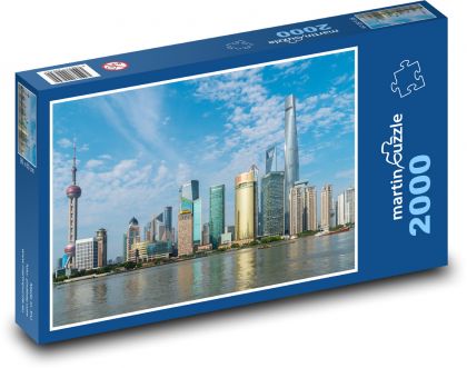 Šanghaj - Čína, mesto - Puzzle 2000 dielikov, rozmer 90x60 cm 