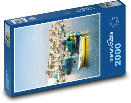 Marsaxlokk - maltský prístav - Puzzle 2000 dielikov, rozmer 90x60 cm 
