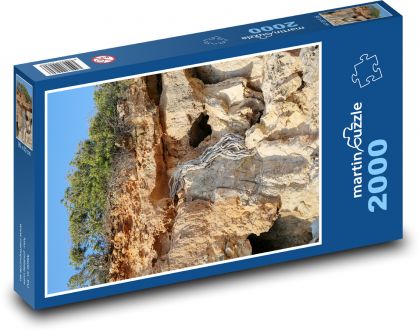 Sardinie - Itálie, skála - Puzzle 2000 dílků, rozměr 90x60 cm