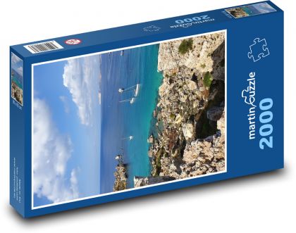 Malta - wybrzeże, morze - Puzzle 2000 elementów, rozmiar 90x60 cm