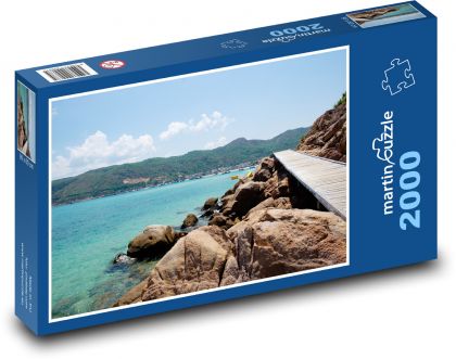Ocean - wybrzeże, skały - Puzzle 2000 elementów, rozmiar 90x60 cm