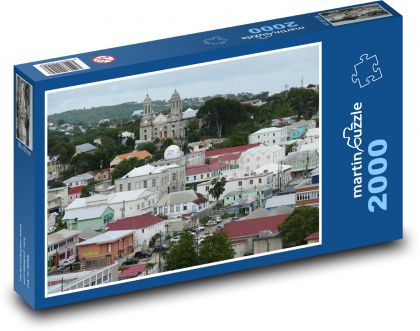 Antigua - karibský ostrov, mesto - Puzzle 2000 dielikov, rozmer 90x60 cm 