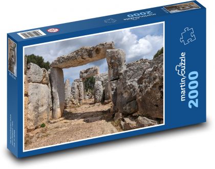 Menorca - Španělsko, pravěk  - Puzzle 2000 dílků, rozměr 90x60 cm