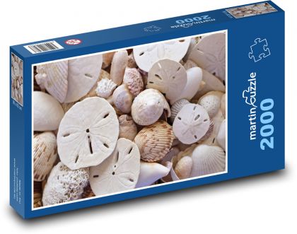 Muszle - plaża, wybrzeże - Puzzle 2000 elementów, rozmiar 90x60 cm
