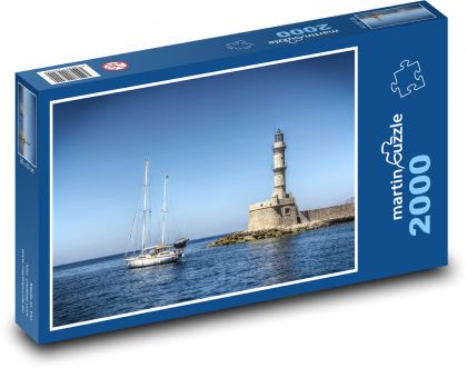 Ship - lighthouse, sea - Puzzle 2000 pieces, size 90x60 cm 