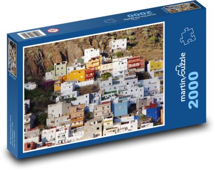 Tenerife - ostrov, domy - Puzzle 2000 dílků, rozměr 90x60 cm