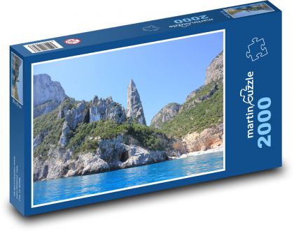 Cala goloritze - Itálie, Sardinie - Puzzle 2000 dílků, rozměr 90x60 cm