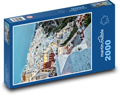 Řecko - Santorini, ostrov - Puzzle 2000 dílků, rozměr 90x60 cm