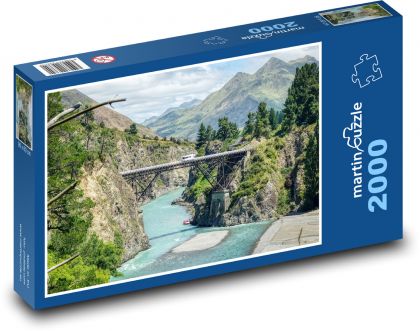Brücke - Fluss, Landschaft - Puzzle - 2000 Teile
