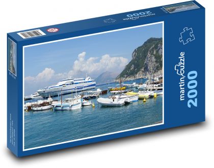 Capri - Taliansko, pobrežie - Puzzle 2000 dielikov, rozmer 90x60 cm 