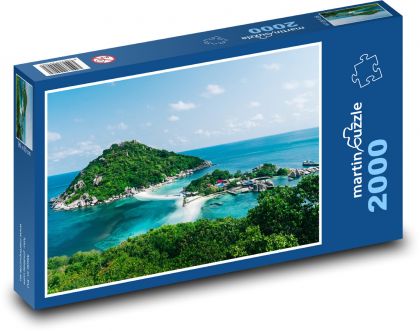 Ostrovy - pláž, moře - puzzle 2000 dílků
