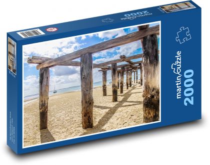 Beach - dock, coast - Puzzle 2000 pieces, size 90x60 cm 