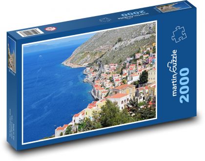 Port - wybrzeże, miasto - Puzzle 2000 elementów, rozmiar 90x60 cm