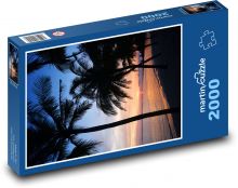 Sunset - sea, palm trees Puzzle 2000 pieces - 90 x 60 cm