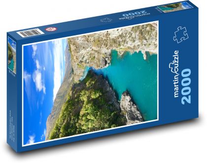 Góra - rzeka, lasy - Puzzle 2000 elementów, rozmiar 90x60 cm