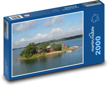 Haus auf der Insel - Wasser, Wohnen - Puzzle - 2000 Teile
