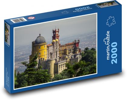 Portugalsko - hrad, město - puzzle 2000 dílků