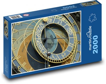 Orloj - Praha, Česká republika - Puzzle 2000 dílků, rozměr 90x60 cm