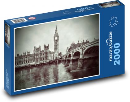Velká Británie - město, Londýn - Puzzle 2000 dílků, rozměr 90x60 cm