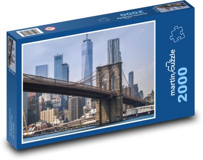 Manhattan City, Nowy Jork - Puzzle 2000 elementów, rozmiar 90x60 cm