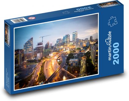 City - roads, houses - Puzzle 2000 pieces, size 90x60 cm 