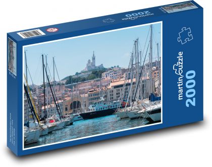 Marseille - prístav, mesto - Puzzle 2000 dielikov, rozmer 90x60 cm 