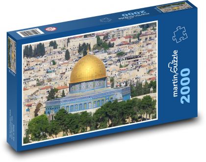 Mešita al-Aksá - Jeruzalém, město - Puzzle 2000 dílků, rozměr 90x60 cm