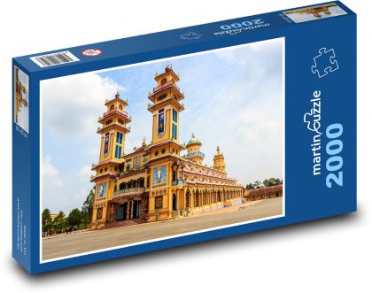 Chrám - Vietnam, mesto - Puzzle 2000 dielikov, rozmer 90x60 cm 