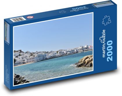 Mykonos - Řecko, město - Puzzle 2000 dílků, rozměr 90x60 cm