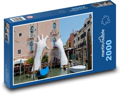 Benátky - obří ruce, Itálie - puzzle 2000 dílků