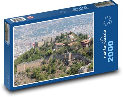 Alanya - Turecko, staré město - Puzzle 2000 dílků, rozměr 90x60 cm
