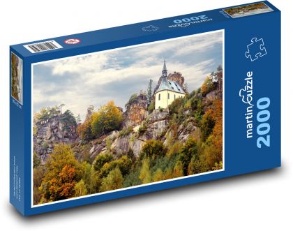 Rock - Kirche, Herbst - Puzzle - 2000 Teile