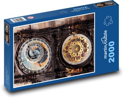 Praski zegar astronomiczny - Praga, Czechy - Puzzle 2000 elementów, rozmiar 90x60 cm