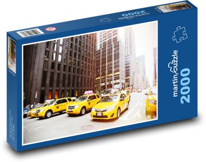 Žltý taxík - New York City - Puzzle 2000 dielikov, rozmer 90x60 cm 