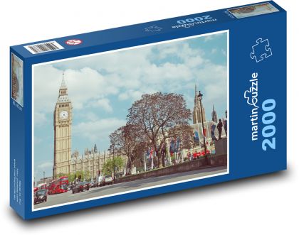 Big Ben - Londyn, Parlament - Puzzle 2000 elementów, rozmiar 90x60 cm