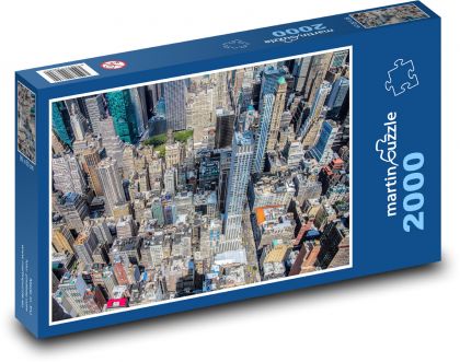Budynki - miasto, drapacze chmur - Puzzle 2000 elementów, rozmiar 90x60 cm
