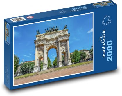 Miláno - Taliansko, Arco della Pace - Puzzle 2000 dielikov, rozmer 90x60 cm 