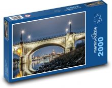 Drezno - most nocą, Niemcy Puzzle 2000 elementów - 90x60 cm