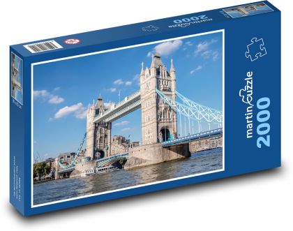Londýn - Anglie, Tower Bridge - Puzzle 2000 dílků, rozměr 90x60 cm